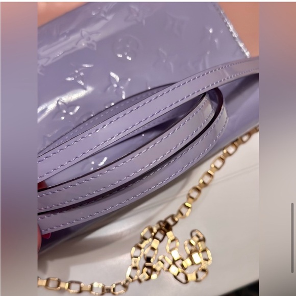 SOLD 💝 Louis Vuitton Ana Shoulder Bag Clutch crossbody Lilac Vernis - Picture 5 of 15
